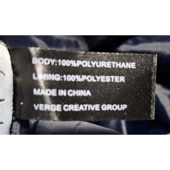 SAKS FIFTH AVENUE NAVY BLUE QUEEN BEE FAUX LEATHER PLEATHER TOTE HANDBAG - Picture 8 of 11